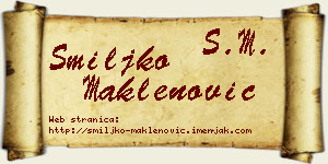 Smiljko Maklenović vizit kartica